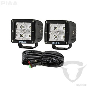 Quad Series LED Cube Light Kit in Flood Beam w/ Harness