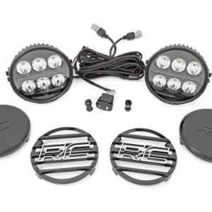 BLACK SERIES LED LIGHT PAIR AMBER DRL 6.5 INCH ROUND