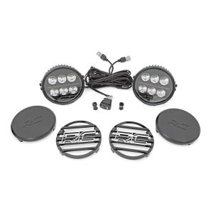 Black Series Halo LED Light Pair White/Amber DRL  6.5 Inch  Round