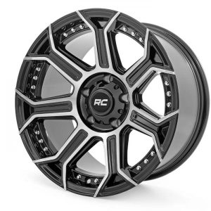 Rough Country 89 Series Wheel One-Piece | Black Machined Gun Metal | 17x9 | 6x5.5 | +0mm