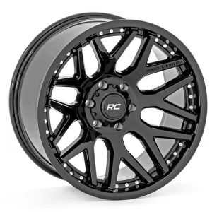 Rough Country 95 Series Wheel One-Piece | Gloss Black | 20x10 | 8x6.5 | -19mm