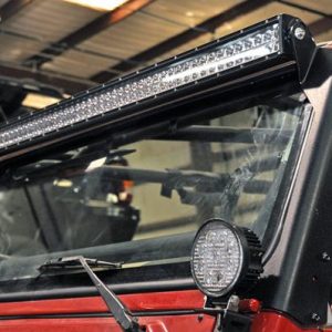 Soportes 50-inch LED Light Bar Upper Windshield Mounting Brackets TJ