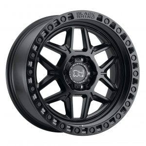 BLACK RHINO KELSO 17X9.0 6/139.7 ET-12 CB112.1 MATTE BLACK W/BLK BOLTS